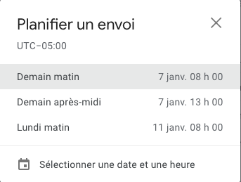 programmer un envoi gmail